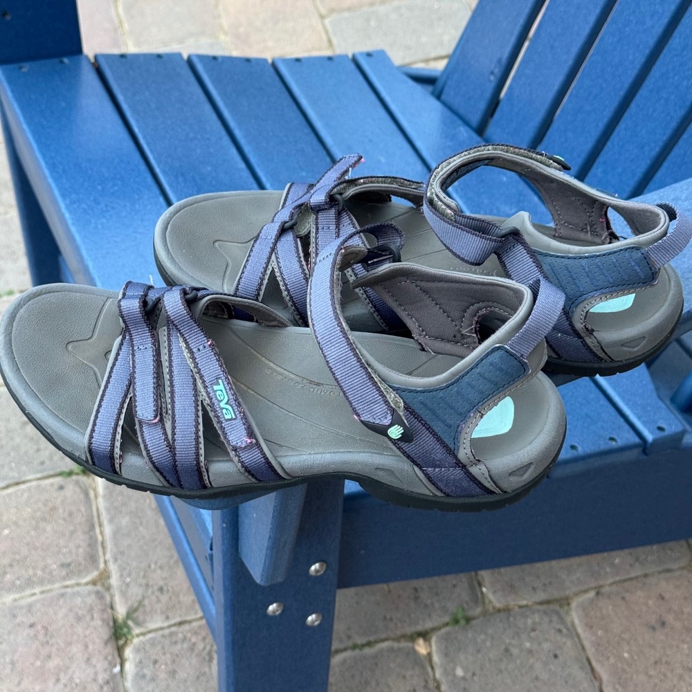 Teva Tirra Blue Grey Sport Sandals Womens 10 Hiking Water Shoes 4266